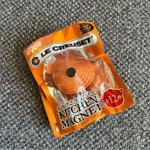 BNIB Le Creuset 4cm Fridge Magnet - Heart Shaped Casserole Orange